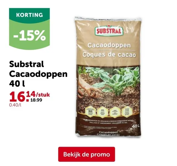 Promotie: Cacaodoppen 40 l