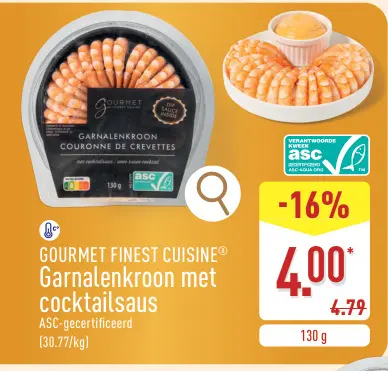 Promotie: Garnalenkroon met cocktailsaus