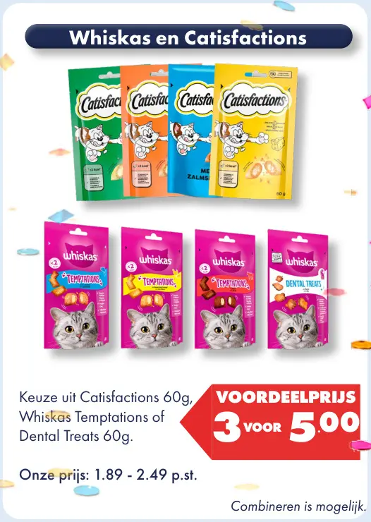 Aanbieding: Whiskas en Catisfections