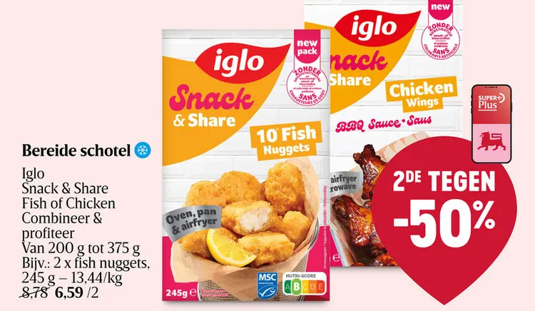 Aanbieding: Snack & Share Fish of Chicken