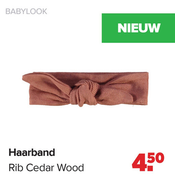 Aanbieding: Haarband Rib Cedar Wood