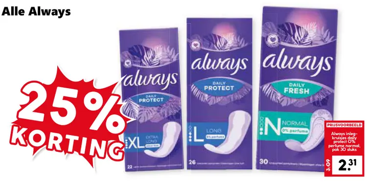 Aanbieding: Alle Always