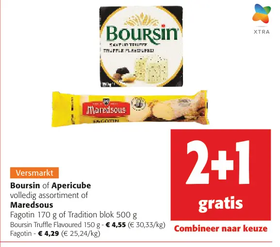 Promotie: Boursin of Apericube of Maredsous