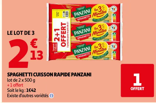 Offre: Spaghetti cuisson rapide