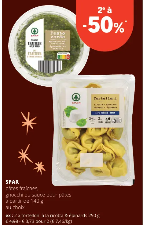 Offre: Pâtes fraîches, gnocchi ou sauce pour pâtes