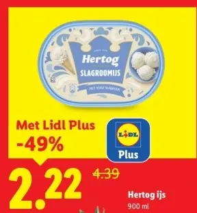 Aanbieding: Hertog slagroomijs