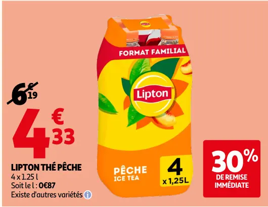 Promotie: Thé pêche