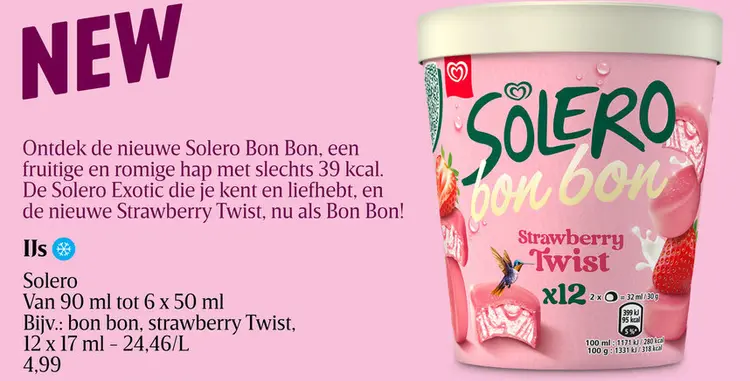 Promotie: Solero Bon Bon Strawberry Twist