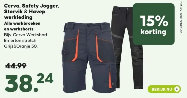 Aanbieding: Werkbroeken en werkshorts