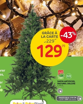 Offre: SAPIN ARTIFICIEL NATUREL DELUXE