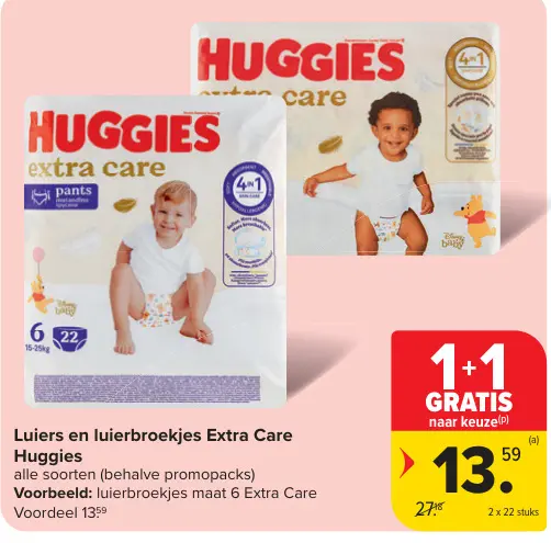 Promotie: Luiers en luierbroekjes Extra Care