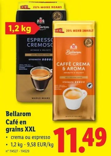 Offre: Café en grains XXL