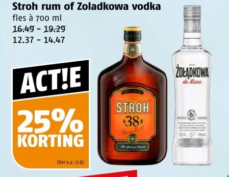 Aanbieding: Stroh rum or Zoladkowa vodka