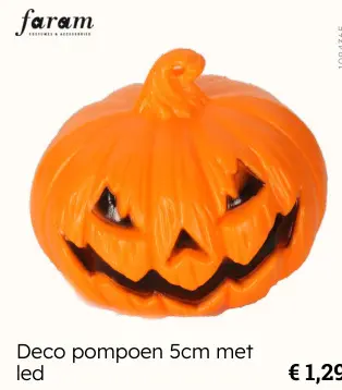 Promotie: Faram Deco pompoen met led