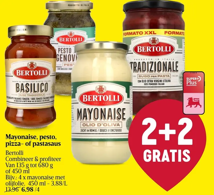 Promotie: Mayonaise, pesto, pizza- of pastasaus