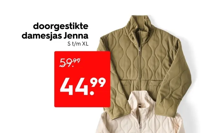 Aanbieding: doorgestikte damesjas Jenna