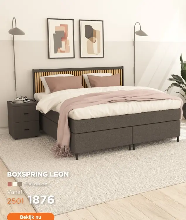 Aanbieding: Boxspring leon