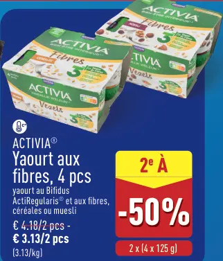 Offre: Yaourt aux fibres, 4 pcs