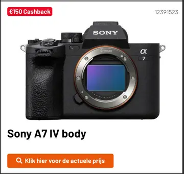 Aanbieding: Sony A7 IV body