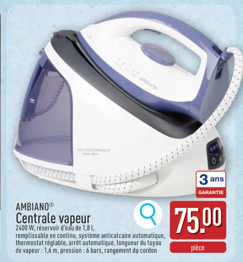 Offre: Centrale vapeur