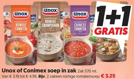 Aanbieding: Soep in zak