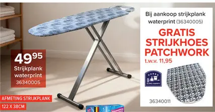 Promotie: Strijkplank waterprint