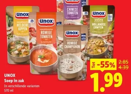 Aanbieding: Soep in zak