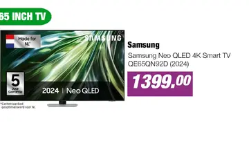 Aanbieding: Samsung Neo QLED 4K Smart TV QE65QN92D (2024)