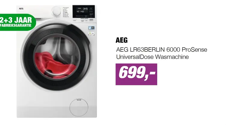 Aanbieding: AEG LR63BERLIN 6000 ProSense UniversalDose Wasmachine