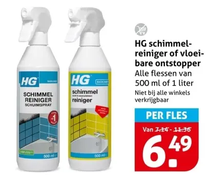 Aanbieding: schimmelreiniger of vloeibare ontstopper
