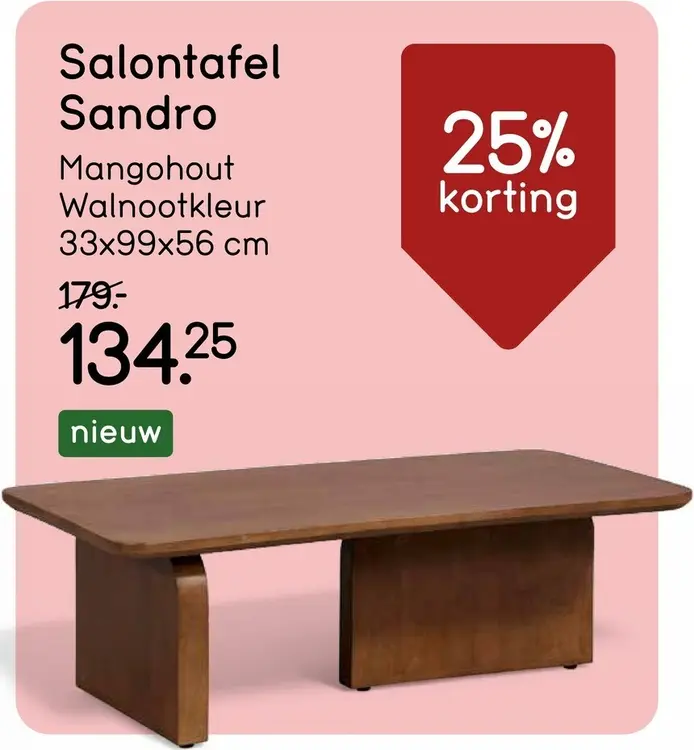 Aanbieding: Salontafel Sandro