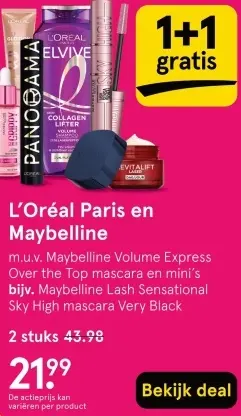 Aanbieding: L'Oréal Paris en Maybelline