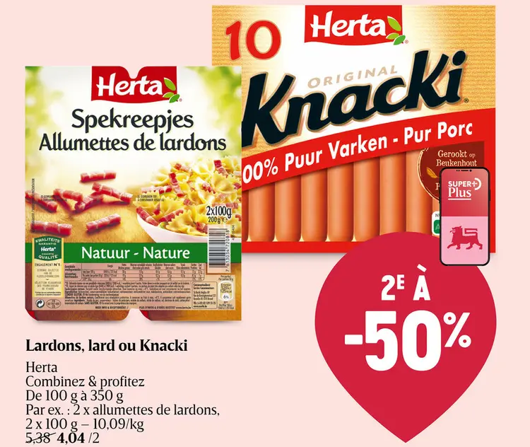 Offre: Lardons, lard ou Knacki