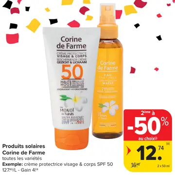 Offre: Produits solaires Corine de Farme