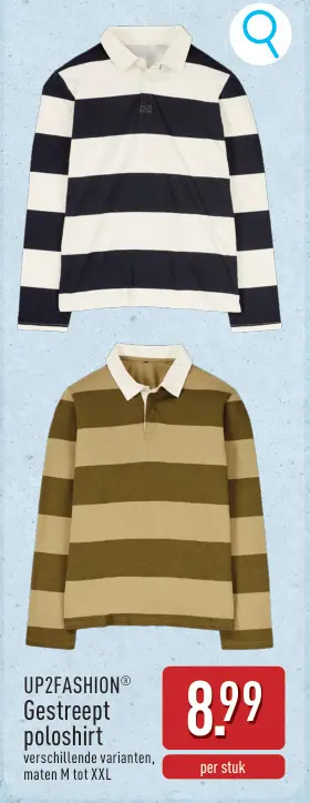 Aanbieding: Gestreept poloshirt