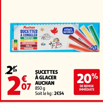 Offre: Sucettes à congeler