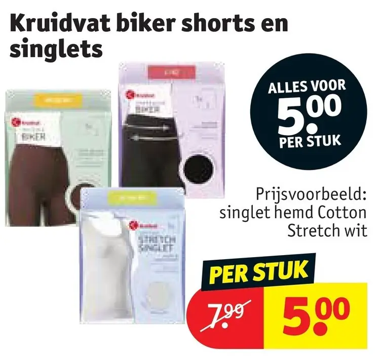Promotie: Biker shorts en singlets