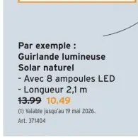 Offre: Guirlande lumineuse Solar naturel
