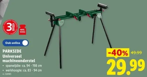 Promotie: Universeel machineonderstel