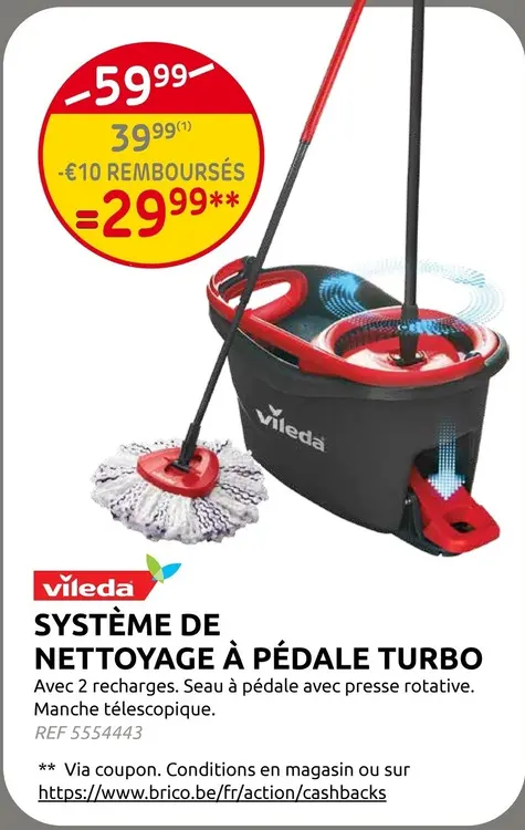 Offre: Système de nettoyage à pédale turbo