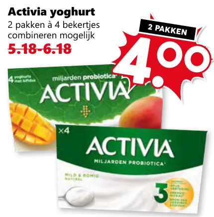 Aanbieding: Activia yoghurt