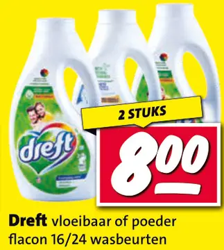 Aanbieding: Dreft vloeibaar of poeder