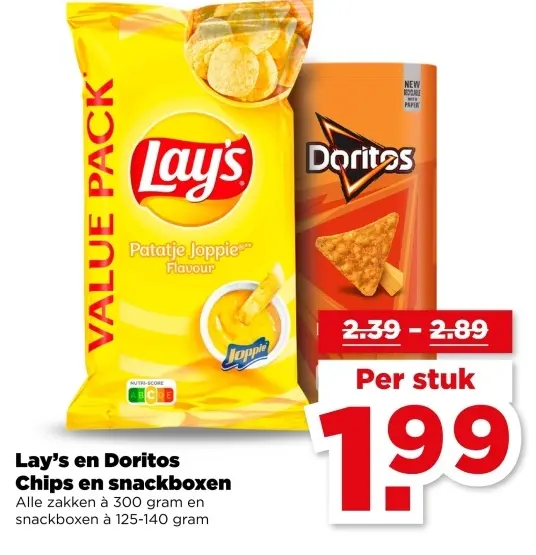 Aanbieding: Chips en snackboxen