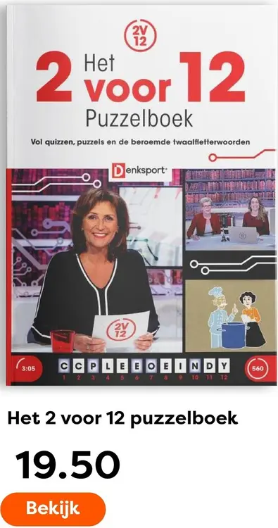 Aanbieding: Denksport Het 2 voor 12 puzzelboek