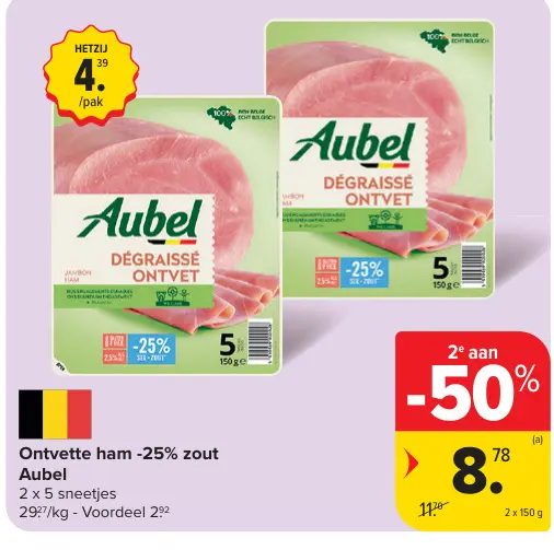 Promotie: Ontvette ham -25% zout