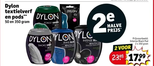 Aanbieding: Dylon textielverf en pods