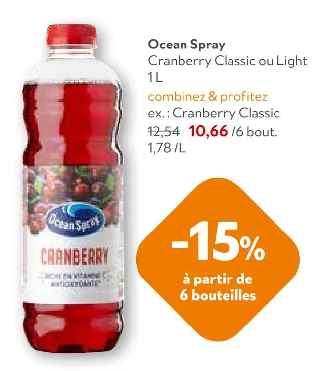 Offre: Cranberry Classic ou Light