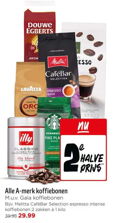 Aanbieding: Alle A-merk koffiebonen