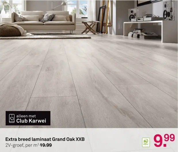 Aanbieding: Extra breed laminaat Grand Oak XXB