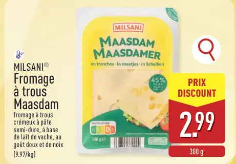 Offre: Fromage à trous Maasdam